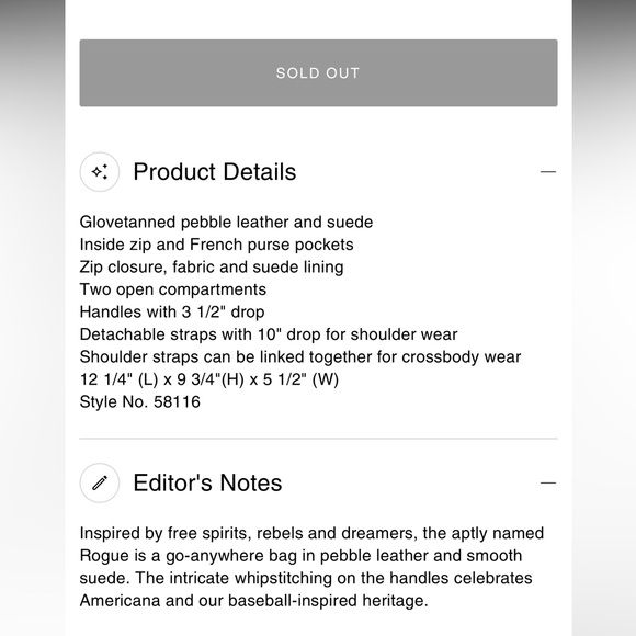 NWT Coach 1941 Whipstitch Rogue - Picture 6 of 12